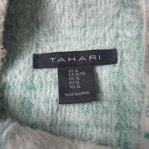 Tahari Womens Plaid High-Neck Sweater XL Long Sleeve Soft Pullover - Picture 4 of 5
